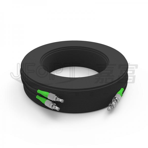 Quality FRP Black Fiber Optic Patch Cord LSZH UV Resistant Autosupported Drop Cable for sale