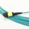 China MPO To LC Breakout Fiber Optic Cable 3.0mm 12F LSZH Material Aqua OM3-300 PC Polish factory