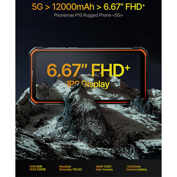 Quality 12200mAh 5G Rugged Smartphone Australia 1080x2400 HD IPS display for sale