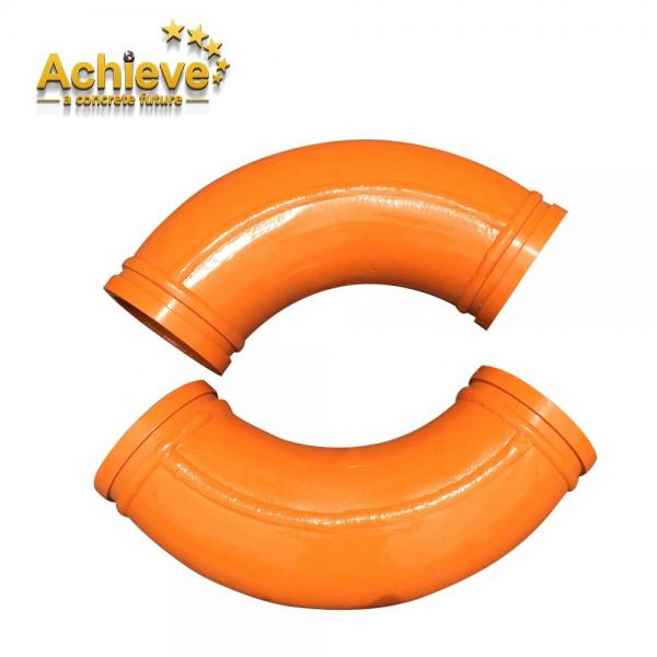 Quality Twin Bend SCHWING Pump Parts / 65MnCr Double Layer Concrete Pump Elbow for sale