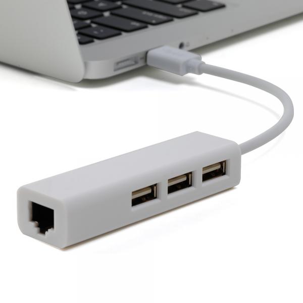 Quality 2 In 1 Plastic ABS Slim 3 Port 100Mbps USB 2.0 Hub for sale