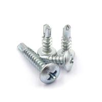 Quality DIN M4.8 Zinc Plated Self Tapping Screws , 60mm Rounded Head Self Tapping Steel for sale