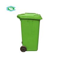 China 100 Liter 20 Gallon Trash Can With Wheels Red Color All Plastic Construction factory