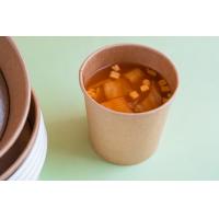 China Brown Paper Soup Cup With Lids 32oz for sale