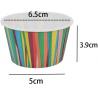 China Color Stripe Paper Greaseproof Dessert Baking Muffin Cups factory