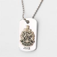 China Wholesale men kids jewelry military dog tags use custom engraving logo stainless steel blank rectangle pendant necklace factory