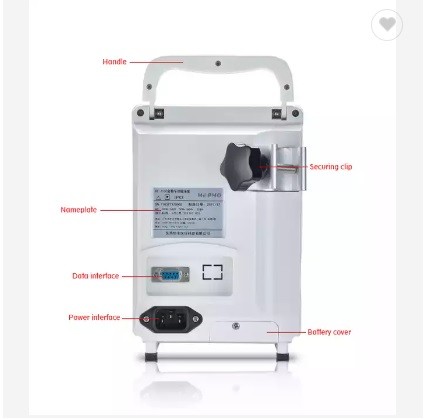Quality CE ISO Medical Fluid Infusion Pump With Audible Visual Alarm Volumetric Infusion for sale