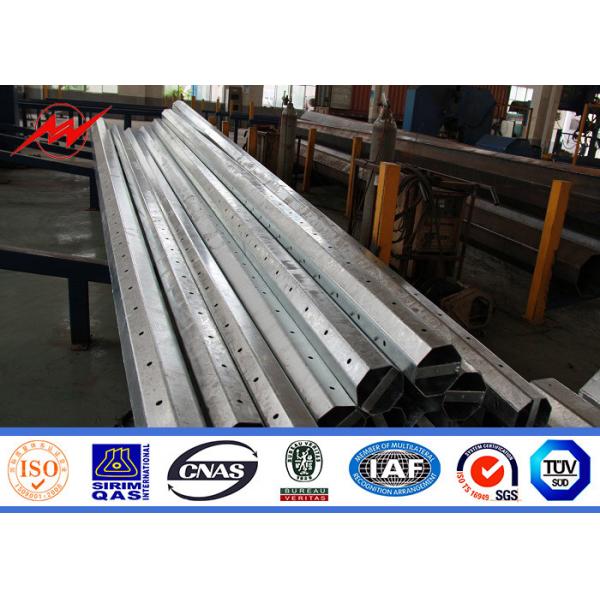 Quality 69kv Galvanized Steel Utility Pole For Electricity Distribution Line for sale