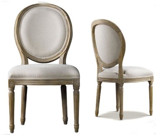 China Antique Furniture Indoor Wood And Fabric Dining Chairs For Commercial Restaurant factory
