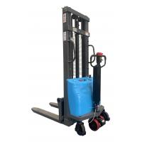 China Single Face Style Hand Pallet Stacker With Hydraulic Lift Motor Electric Power Upgrade for sale