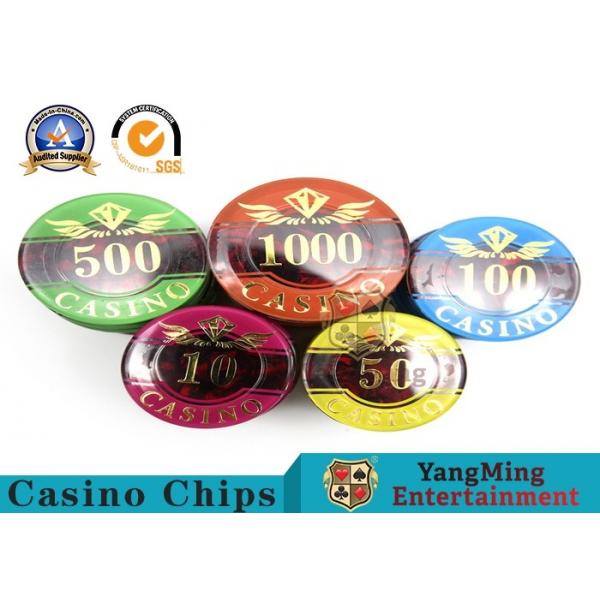 Quality Aluminum Case Casino Poker Chip Set 3.3mm Thickness Elegant Patterns And Bright for sale