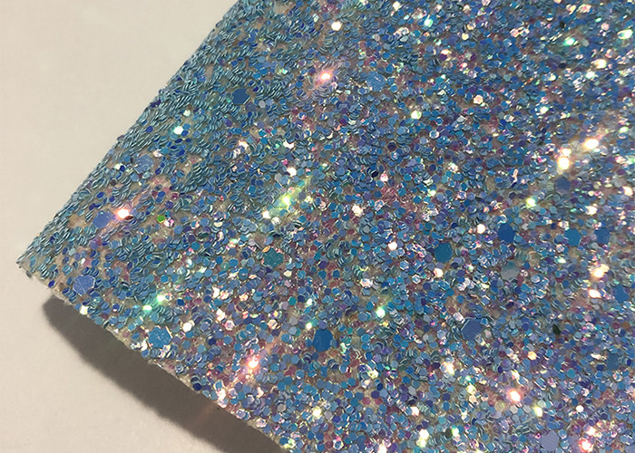 China Fireproof 54/55' 3D Holographic Glitter Leather Fabric factory