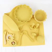 Quality 1Set 8 Pcs Silicone Baby Feeding Set Sustainable Pantone Color for sale