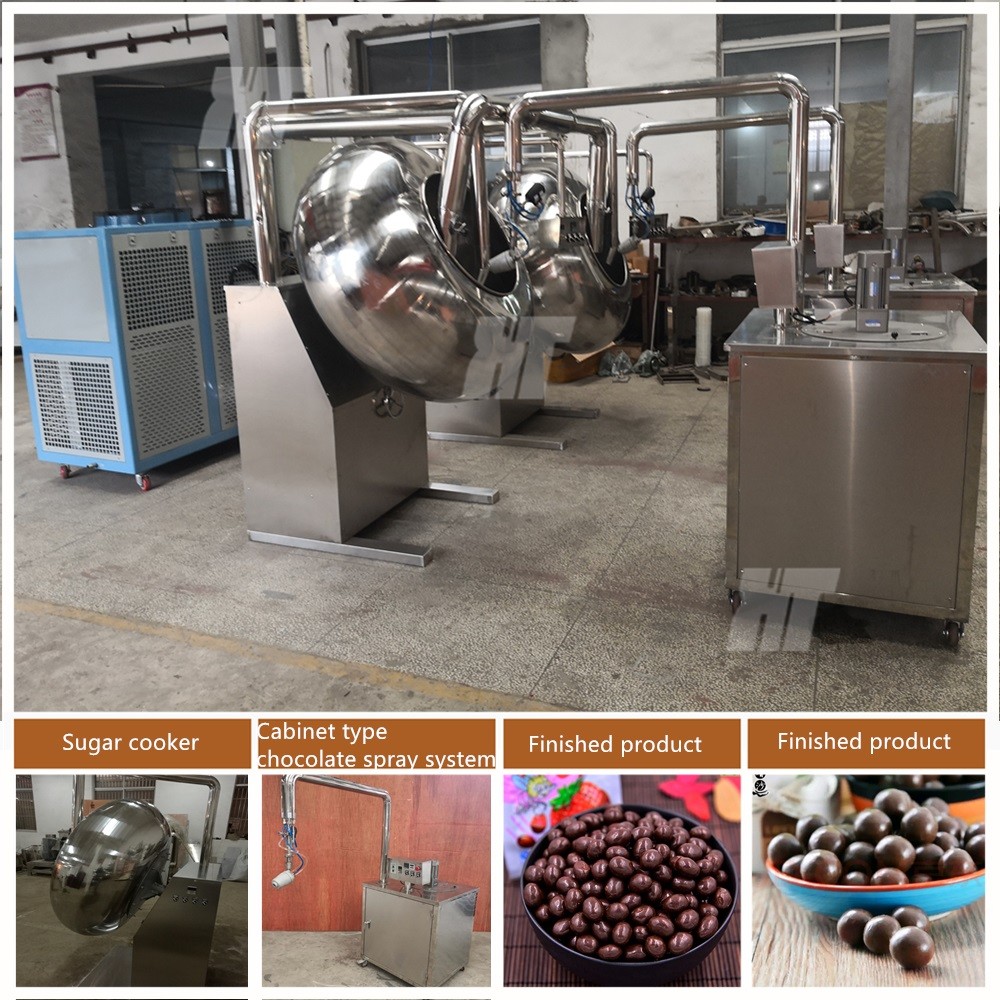 China Automatic Chocolate Coating Machine 50-70kg/time factory