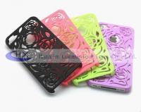 China Custom Colored Hollowed Rose iPhone 4S Silicon Cases Covers Accessories for Cell Phone factory