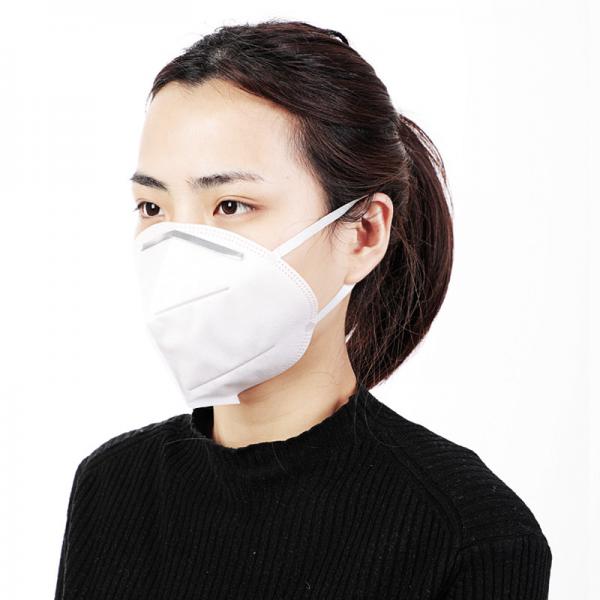 Quality Safety Protective Fold Flat Mask , Disposable N95 Mask With High Filter Efficiency for sale