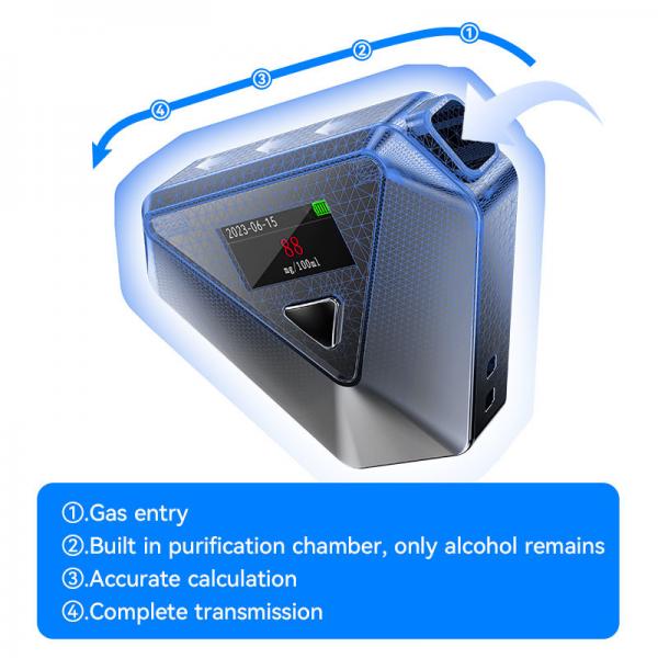 Quality Multi Language Multi Unit Portable Breath Analyzer ABS Plastic Bluetooth Alcohol Tester for sale