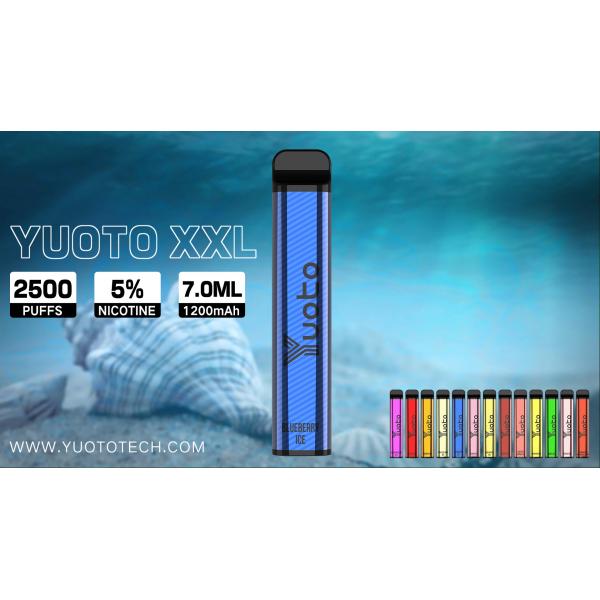 Quality 1200mAh Xxl 2500 puff Disposable Vape 23 Flavors Nic 5% E Juice 7.0Ml for sale