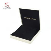 China Elegant Pearl Necklace Custom Cardboard Jewelry Boxes With Velvet Lining factory
