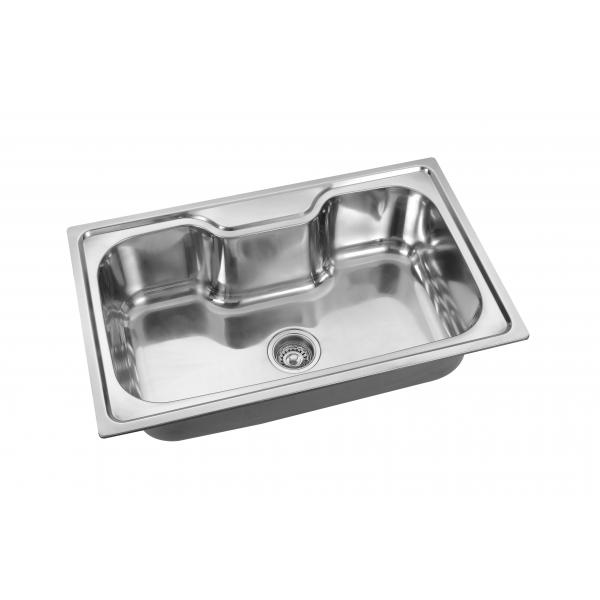 Quality Hotel Apartment Drop In Stainless Steel Single Bowl Sink 800*500mm for sale