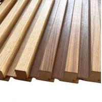 Quality Harmless Practical Wooden Wall Slat Panels , Moistureproof Veneer Wood Panels Wall for sale