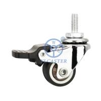 China Soft Furniture Casters Total Lock Brown Wheel Swivel TPR Mobile Market Stall Casters factory