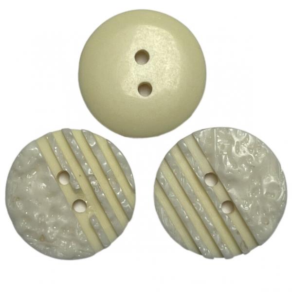 Quality Polyester Imitation Shell Button With Irregular Face Two Hole 28L Yellow Color for sale