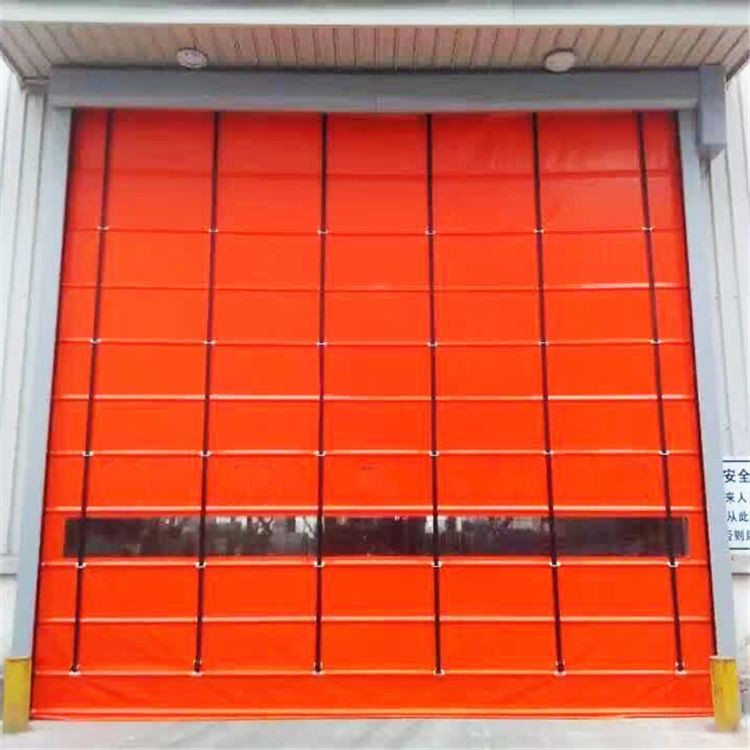China PVC Stacking High Speed Shutter Door Automatic Perforated Rolling Door factory