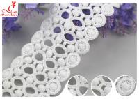 China Circle Embroidery Water Soluble Lace With 100% Cotton / Ladder Lace Trim factory