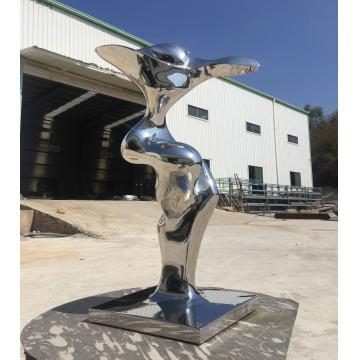 Quality Fairy Modern Stainless Steel Sculpture , Outdoor Metal Lawn Sculptures for sale