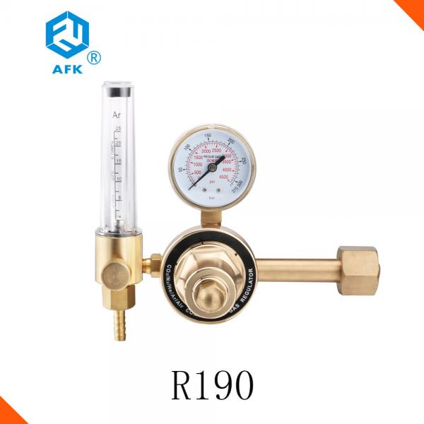 Quality R190 Brass Pressure Regulator With Argon Flowmeter Inlet Connection G5/8
