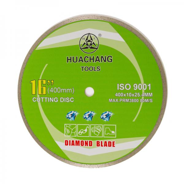 Quality 10" 12" 14" 16inch 400mm Continuous Rim Wet Cut Diamond Blade 25.4mm Bore for sale