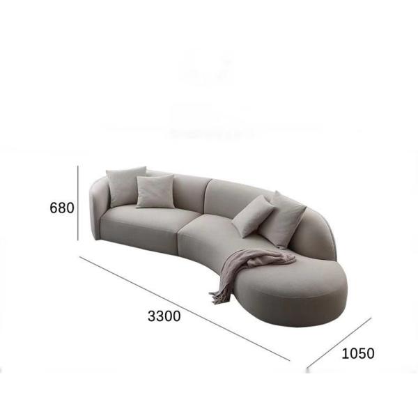 Quality Luxury Curved Hotel Lobby Furniture Reception Moon Modular Sectional Sofa for sale