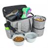 China Airline Approved Dog Carrier Bag With 2 Lined Food / Treat Containers factory