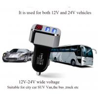 China 3.1A dual usb car charger with led display factory for sale