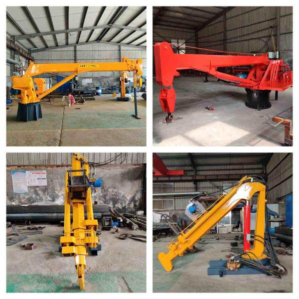 Quality 10T 20T Long Boom Mobile Harbour Crane Slewing Deck Marine Telescopic Crane for sale
