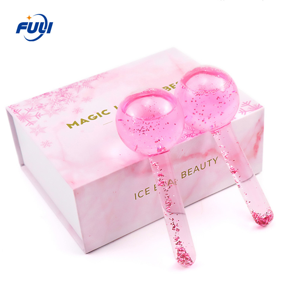 China customize skin crystal summer skinacare hot cooling ball magic face mini rose gold ice globes for sale