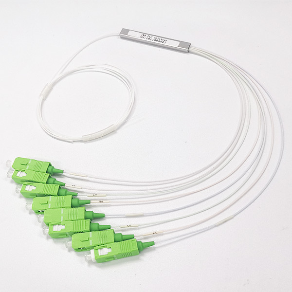 Quality 0.9mm Tight Tube Cable SC APC Connector Fiber Optic PLC Splitter for sale