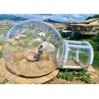 China Outdoor Transparent Large Inflatable Bubble Camping Tent Single Tunnel Inflatable Bubble House Camping Globe Tent for sale