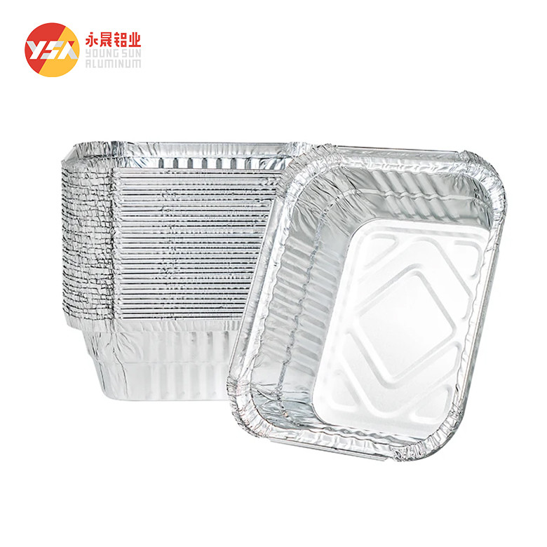 China Eco - Friendly Silver Foil Container Food Packaging Solutions Lunch Box factory