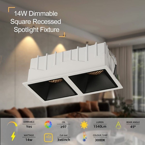 Quality Rectangle Canless LED Linear Spotlight Anti Glare Bedroom Use With H2 Head for sale