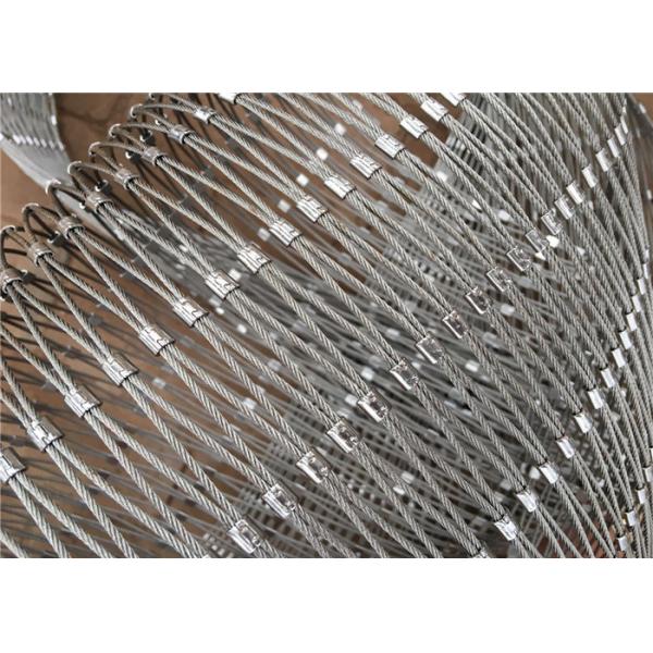 Quality Ferrule SS Zoo Aviary Mesh Netting 1.6mm Wire Diameter Polished Surface for sale