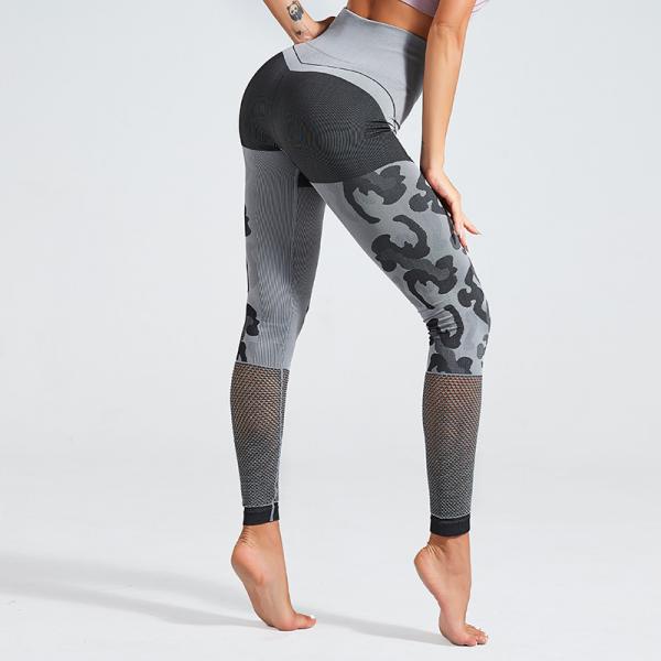 Quality 2019 Leopard Grain Fitness Seanmless Mesh Woman Yoga Leggings Or Top for sale