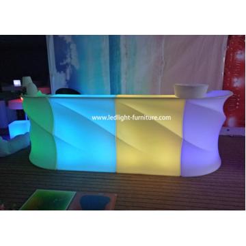 Quality Wave Sectional Straight LED Plastic Bar Counter Table With 8-10 Hours Working for sale