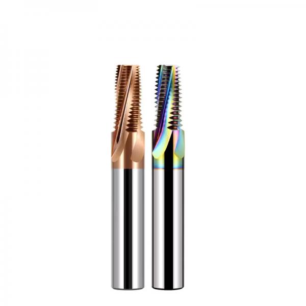 Quality 3/8 Carbide Thread Milling Cutter BSPT RC 55 Degree with bronze Nano Coating for sale