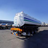 China TITAN oil tanker trailer fuel tank with 3 axles 42,000 liters fuel tanker trailer for sale factory