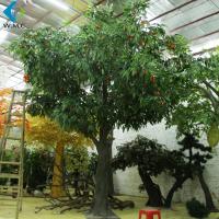 China 4m Height Artificial Fruit Tree , Lychee Fruit Tree With Fiberglass Trunk factory