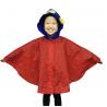 China Red Lined Kids Raincoat , 0.11mm Waterproof Ponchos For Festivals factory