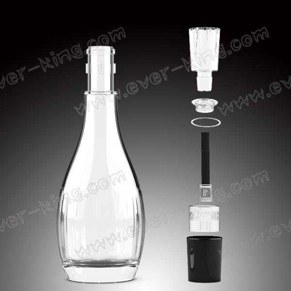 Quality ISO9001 2015 Glass Brandy Fancy Cognac Bottles for sale