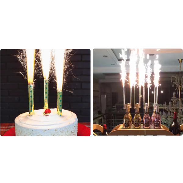 Quality Smokeless Stage Ice Fountain Sparklers / 0.029 CBM Birthday Candles Fireworks for sale